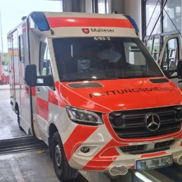 Rettungswagen in Werkstatt